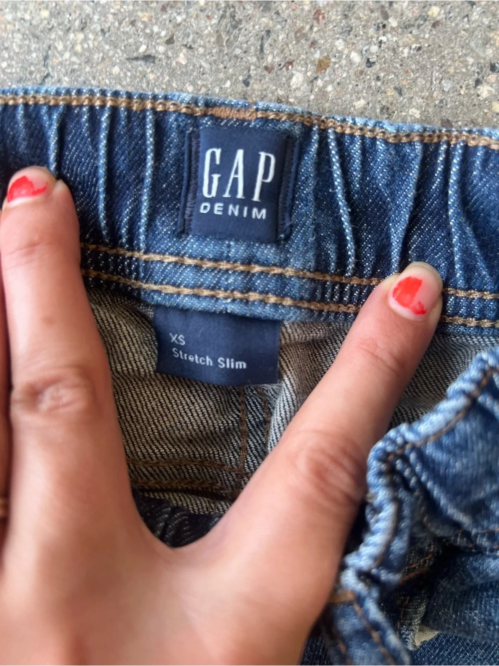 GAP Dark Blue Kids Denim Pull-On Jeans
